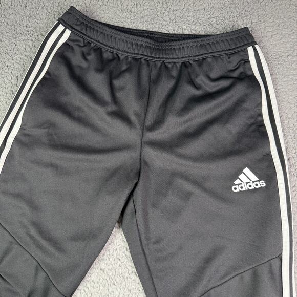 Adidas Tiro 19 Soccer Pants Mens M Black White 30" Ankle Zip Tapered Knit D95958 - Picture 1 of 11